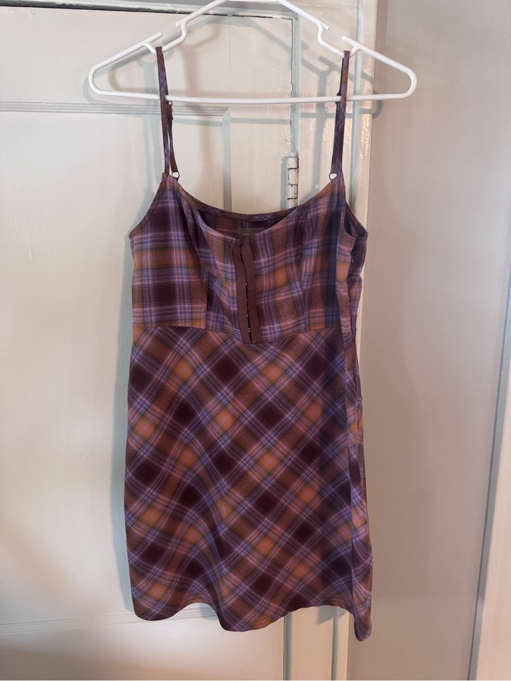 Urban Outfitters Purple and Brown Plaid Dress